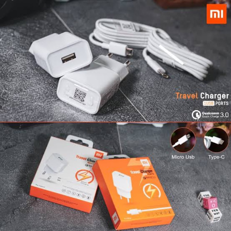 Charger Xiaomi Type C Fast Charging Redmi 5x /A1/6x/A2 /Pocophone F1/mi5/mi6 Qualcom 3.0