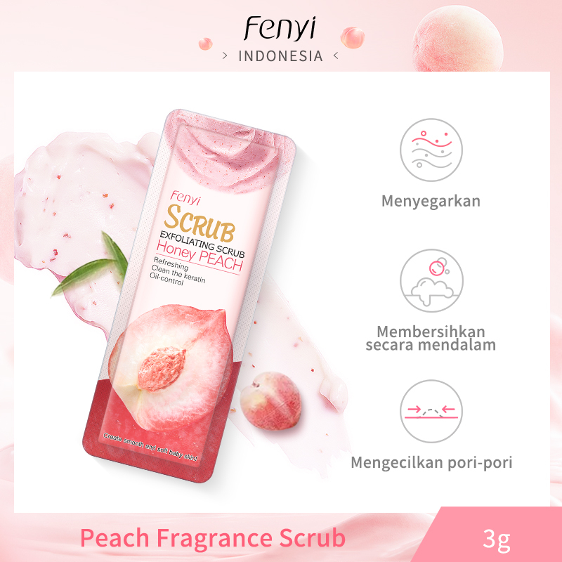 Fenyi Milk Peach Body Exfoliating Scrub Krim Toner Wajah Persik