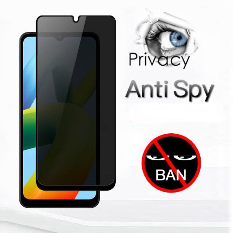 CERAMIC GLASS ANTI SPY REALME 5/5i/C3/C11/C12/C15/C20/C21/C25/C30/C31/C33/C35 ANTI GORES PRIVACY