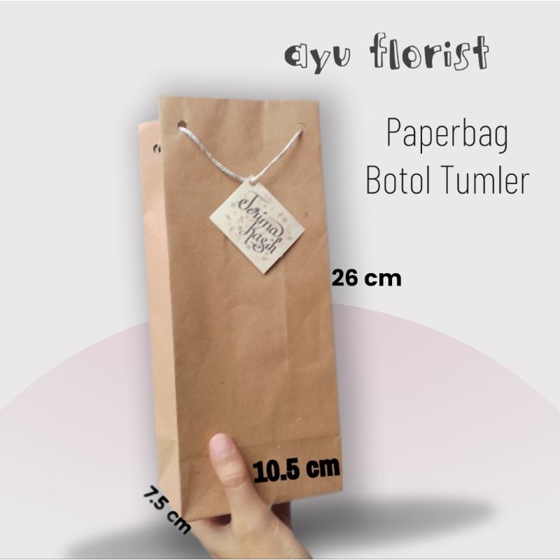 

Paperbag polos coklat craft botol tumbler