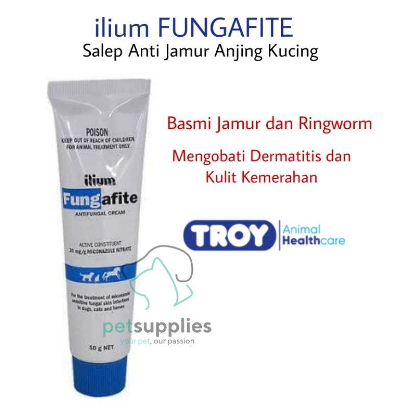 Salep Jamur Anjing Kucing Ilium FUNGAFITE untuk Ringworm Hotspot Jamur