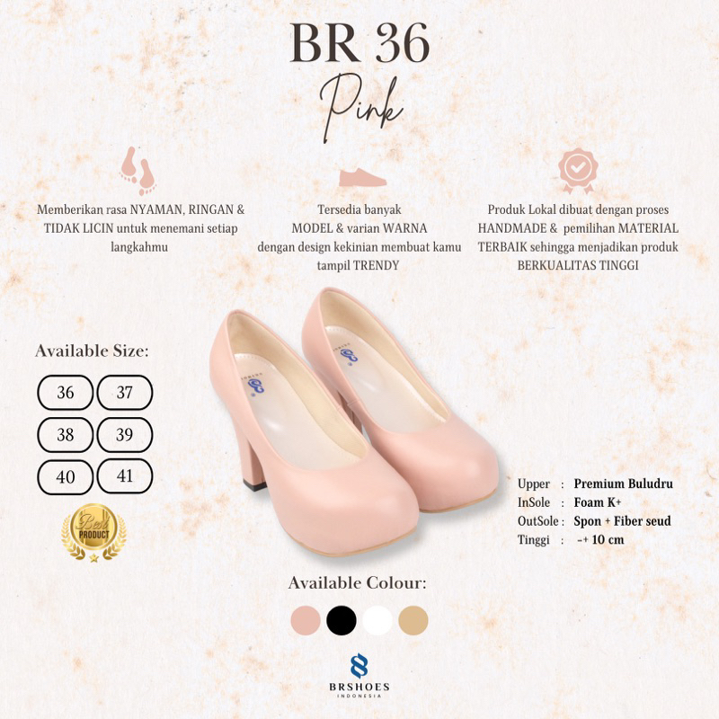 [SIAP KIRIM] BRShoes36 Pink Sepatu High Heels Wanita