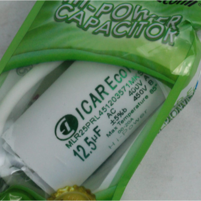Kapasitor Bulat ICAR Ecofill 12,5 uf capasitor pompa air Sanyo mesin cuci Kompresor 12,5uf