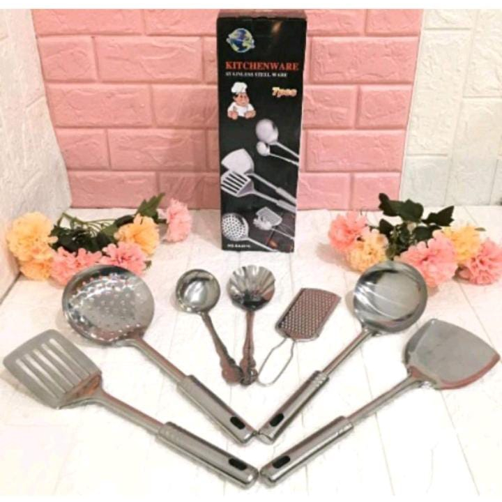 SPATULA SET STAINLESS 7 PCS /SPATULA STAINLESS STEEL 7 IN 1 VD