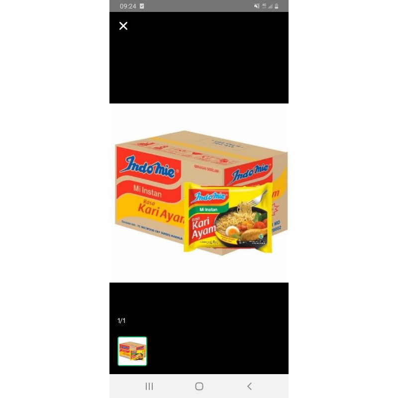 

Indomie kari ayam setengah dus (20 bungkus)