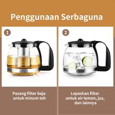 TEA POT SARINGAN/TEA POT 700 ML SET 5IN1/TEKO TEH KOPI MURAH/TEA POT KACA