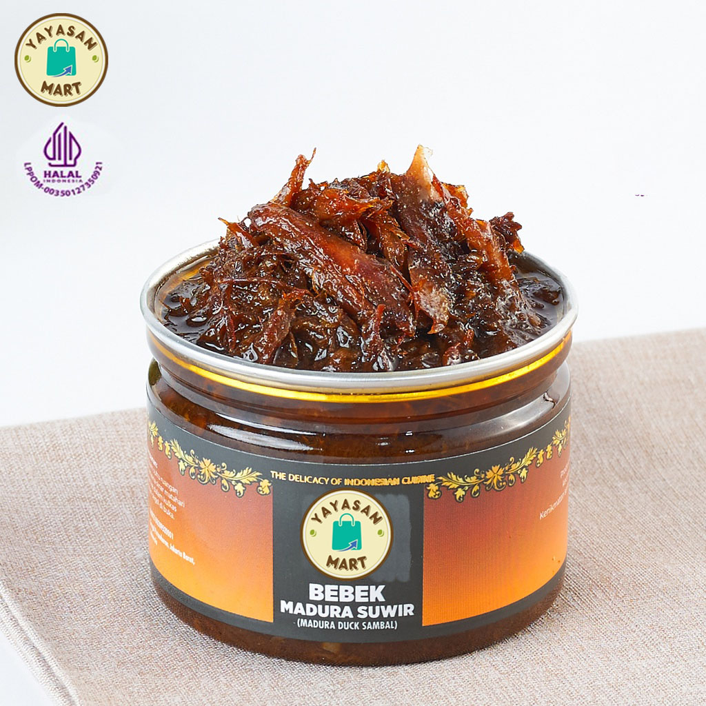 

Bebek Madura Suwir/Sambel Bebek Madura/Bumbu Ireng Asli Madura sambal yayasan mart