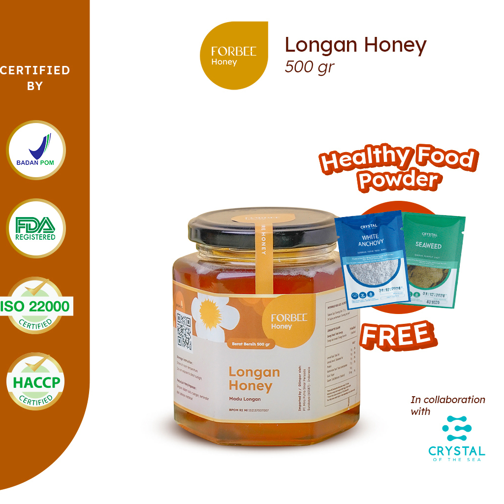 

Forbee Longan Honey 500g / Madu Kelengkeng Asli Murni Penambah Nafsu Makan Anak & Bayi 1 Tahun