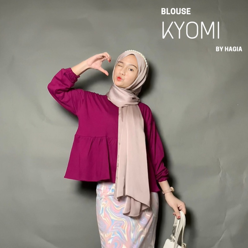 Kyomi Blouse  by hagia busui friendly - wudhufriendly - korean style - cotton combed bahan super adem