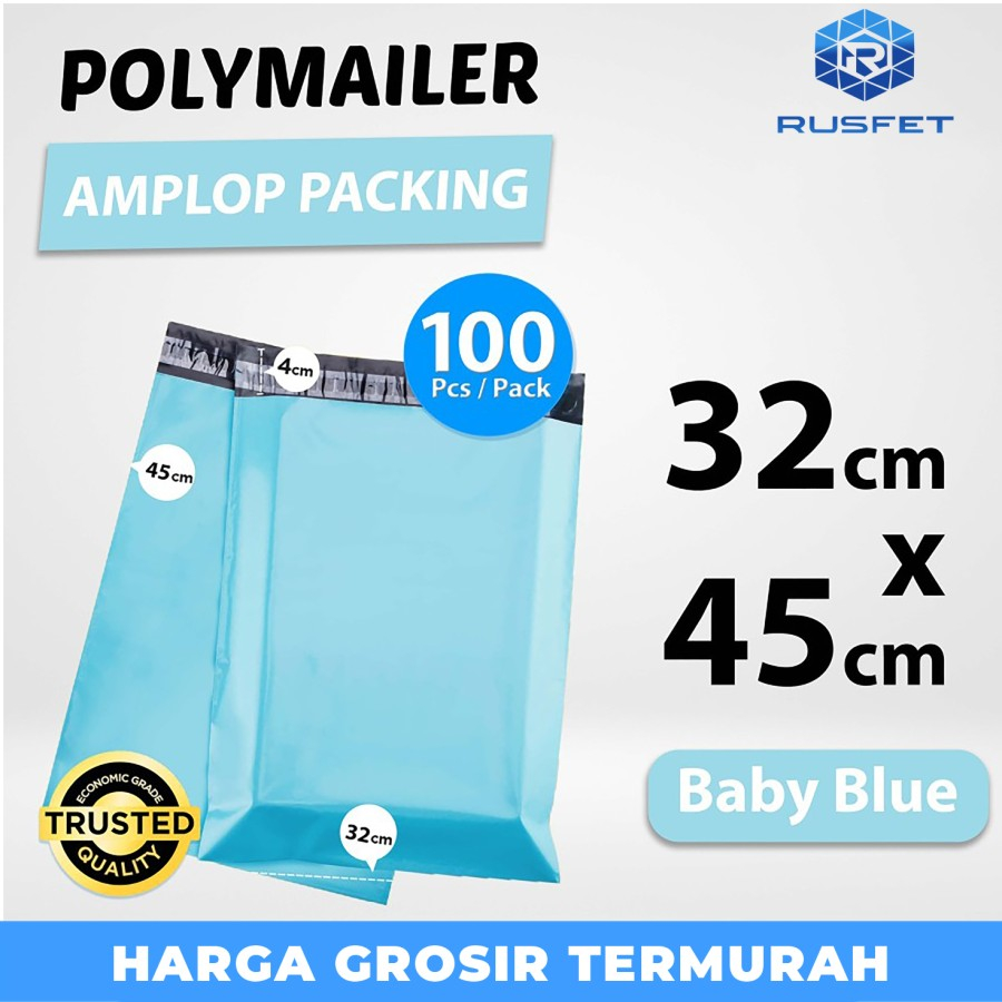 

Polymailer Pack Blue 32x45cm amplop Plastik Packing Ekonomis Olshop