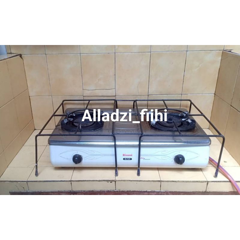 Behel kompor Gas Rinnai jumbo 2 tungku kerangka kompor rinnai