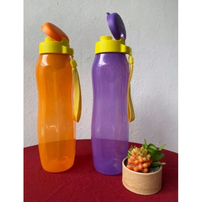 Botol eco / eco bottle 1liter tupperware tutup flip 1pcs