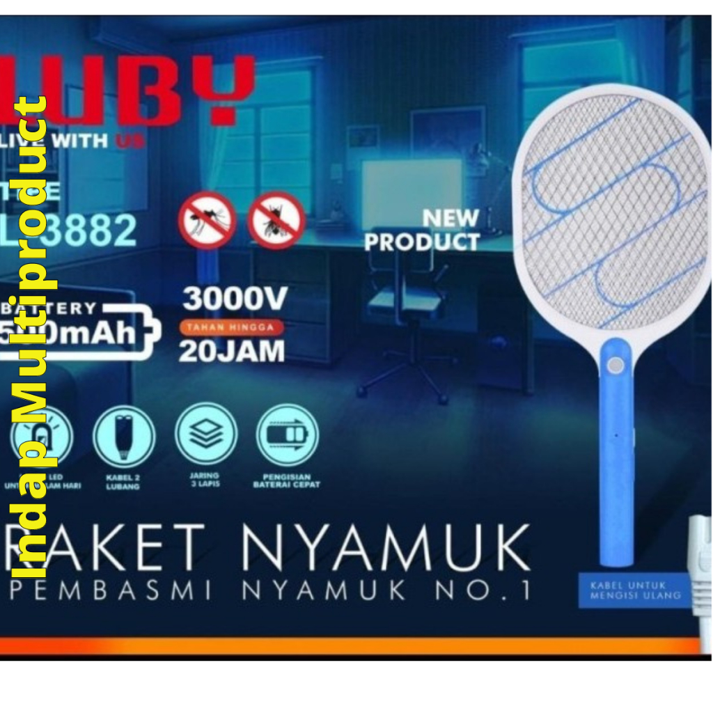 Raket Pembasmi Nyamuk Luby L-2883 Praktis digunakan