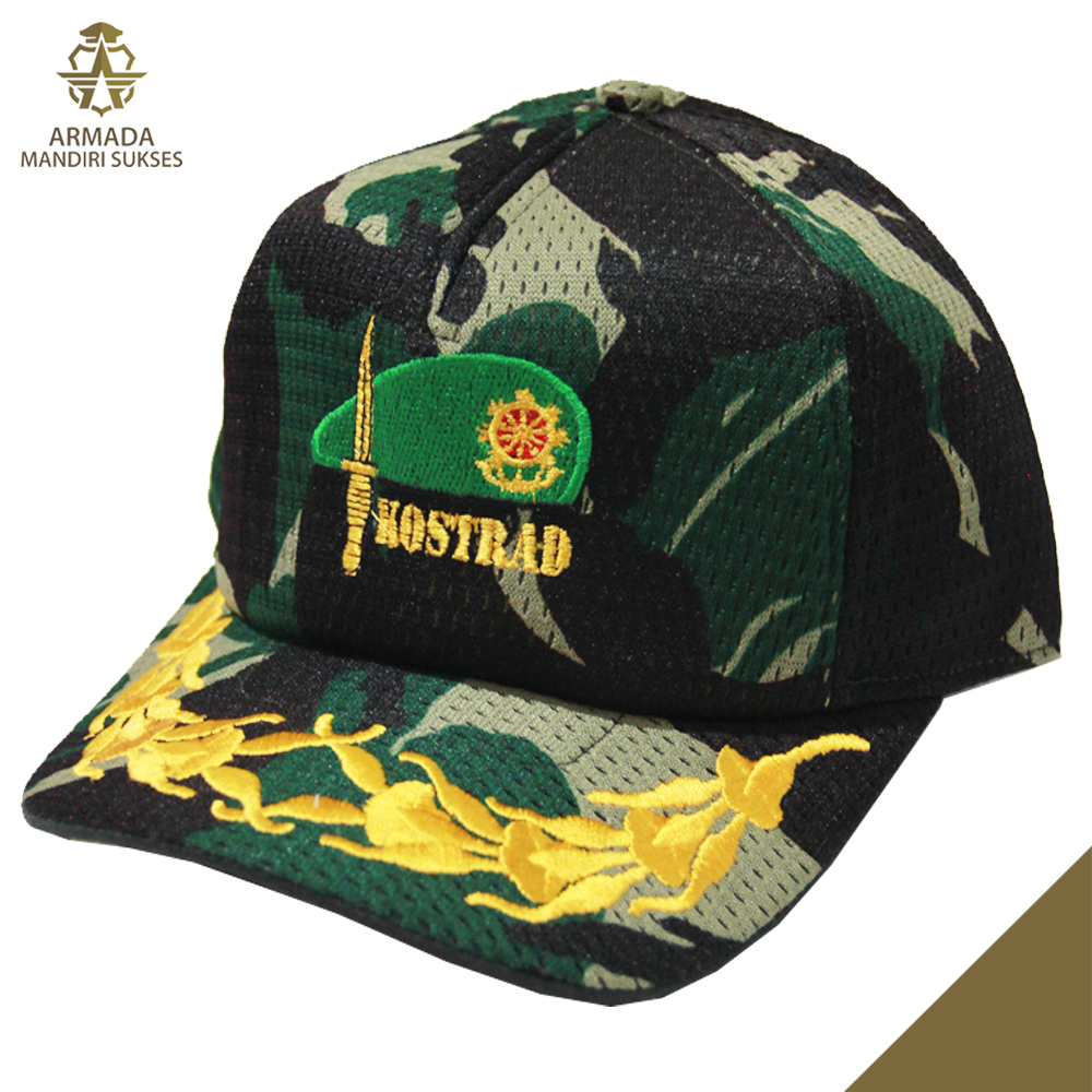 Topi Jaring Kostrad Loreng Padi Kapas - Topi Kostrad Loreng