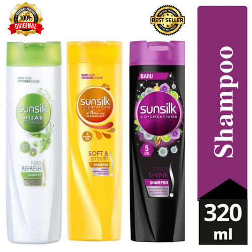 ✨LACIKOSME✨ SUNSILK SHAMPOO SOFT &amp; SMOOTH - BLACK SHINE ANTI KETOMBE HIJAB BPOM