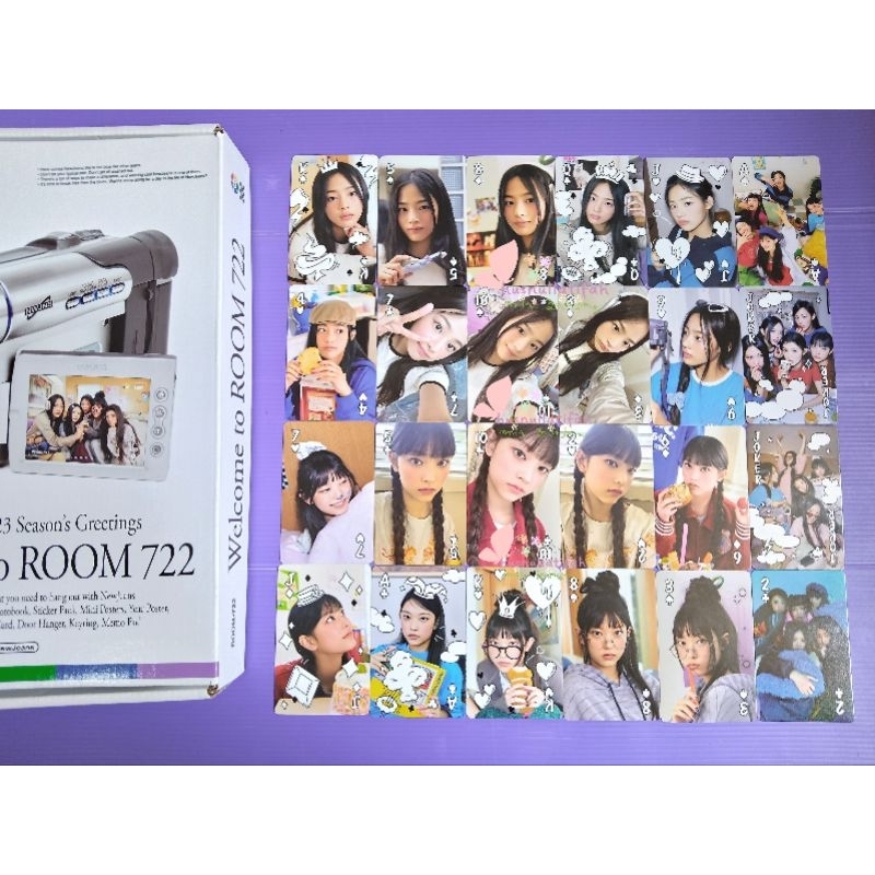 PHOTOCARD OFFICIAL NEWJEANS MINJI HAERIN SET SG23 PC SHARING PLAYING CARD SEASONS GREETING 2023 NJ K
