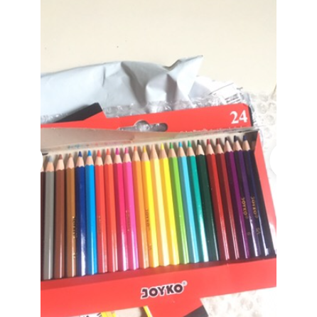 

promo 24 pcs Pencil Colour Murah/Pensil Warna Panjang Non Toxic Murah