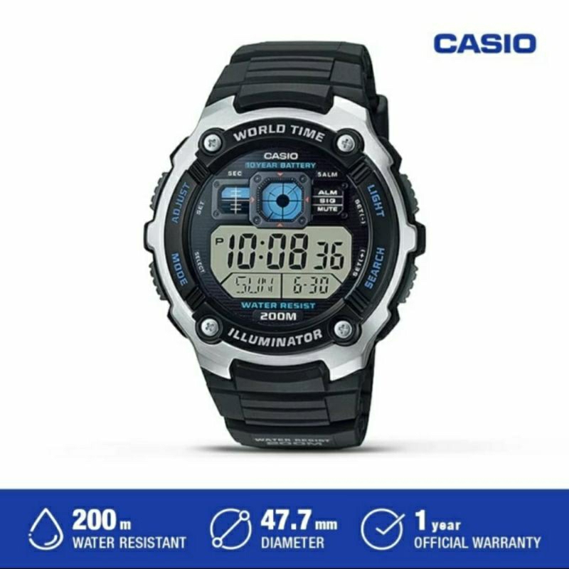 Jam Tangan Pria Casio AE-2000W-1AVDF / AE-2000W-1A Original