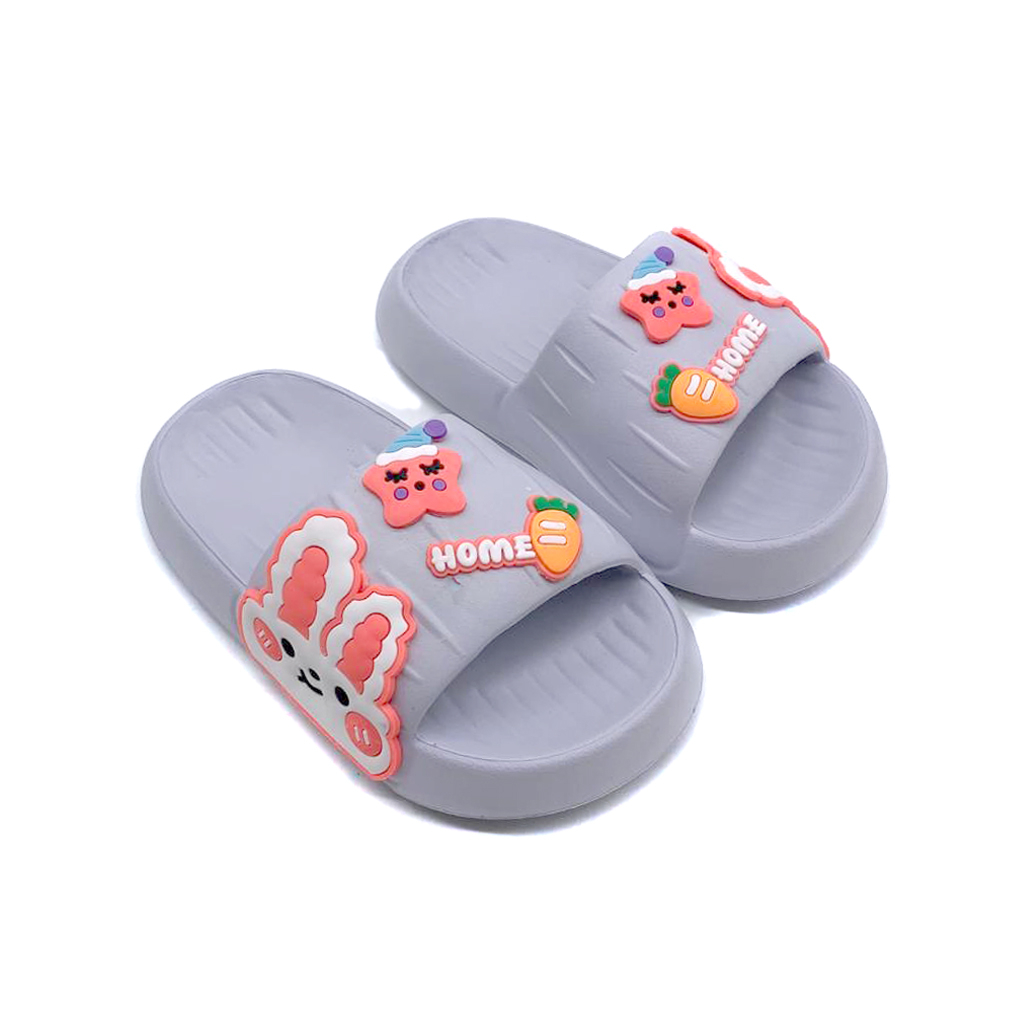 Sandal Selop Anak Perempuan Tebal Bahan Karet Simple Motif  Kelinci Lucu Kekinian