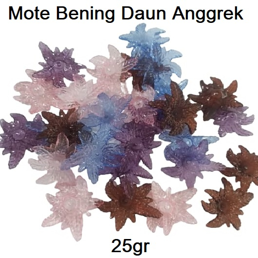 MOTE MANIK BENING BUNGA ANGGREK CEPER KECIL / MANIK AKRILIK BENING BUNGA ANGGREK CEPER HARGA /25GR