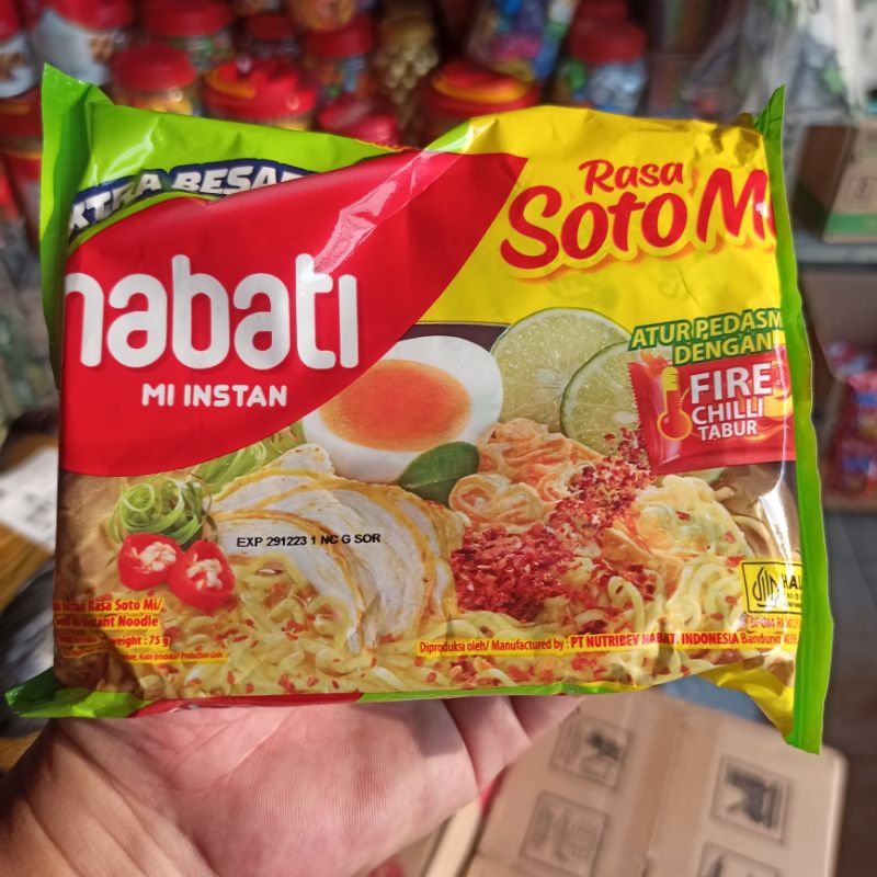 

Mie Nabati Rasa Soto Mi Fire Chili Tabur