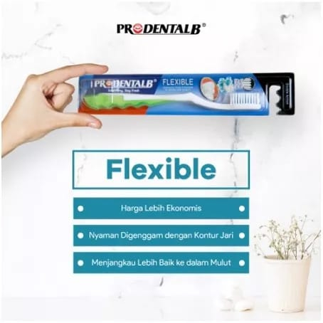 PRODENTAL B SIKAT GIGI NEW FLEXIBLE  DOUBLE ACTION (ISI 12 pcs)