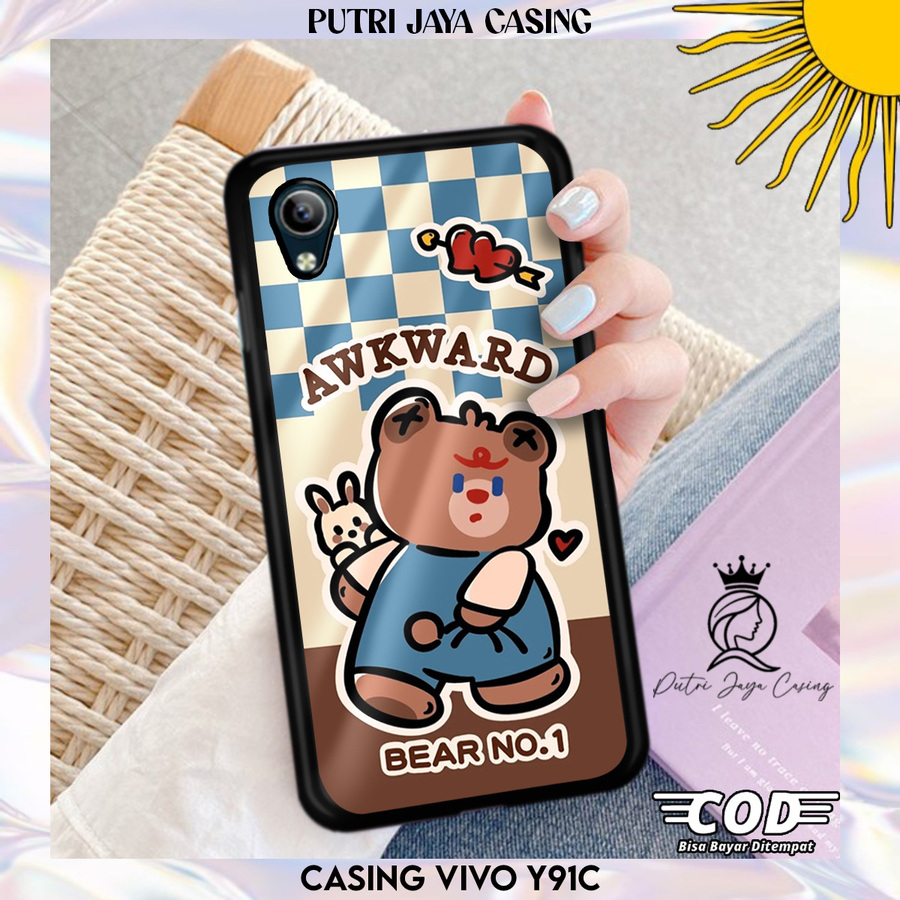 Case Hp VIVO Y91C Motif [ GMBRBEAR ] Casing Hardcase Softcase Estetik Premium Keren Aksesosris Pelin