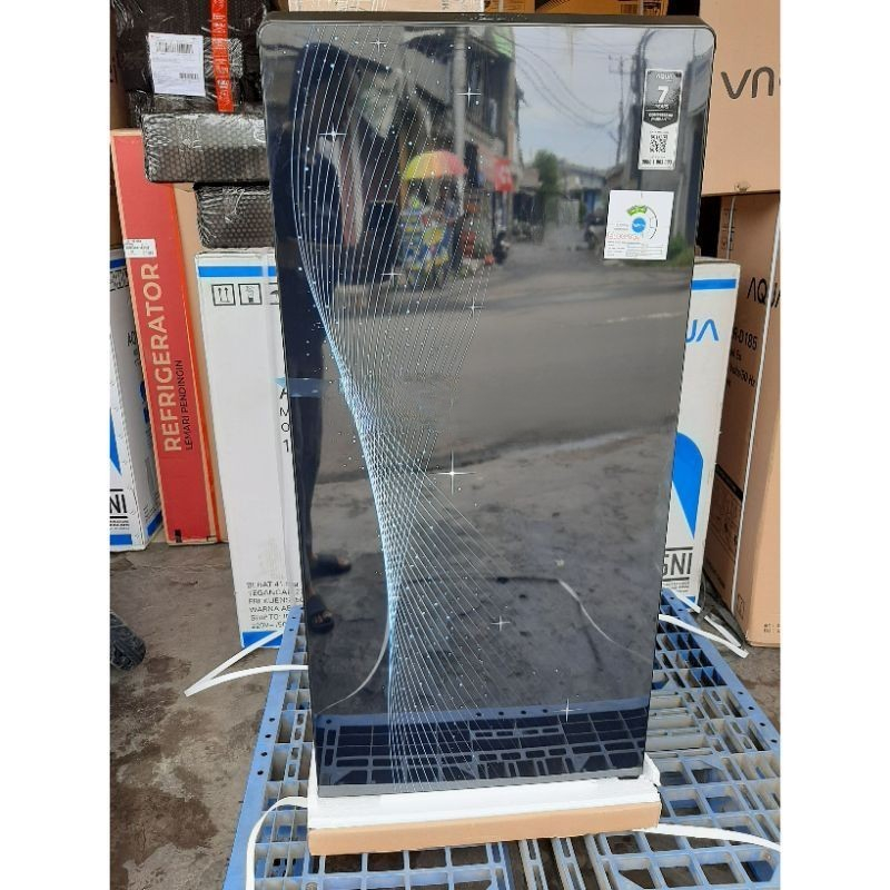 Kulkas Aqua 1 Pintu 165 liter Big Freezer AQR-D205 MSG/MSB