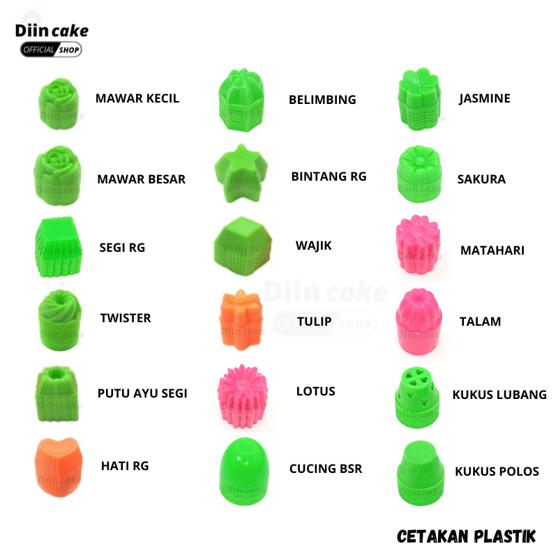 Cetakan Agar / Jelly / Coklat / Puding / Bolu Kukus / Putu Ayu