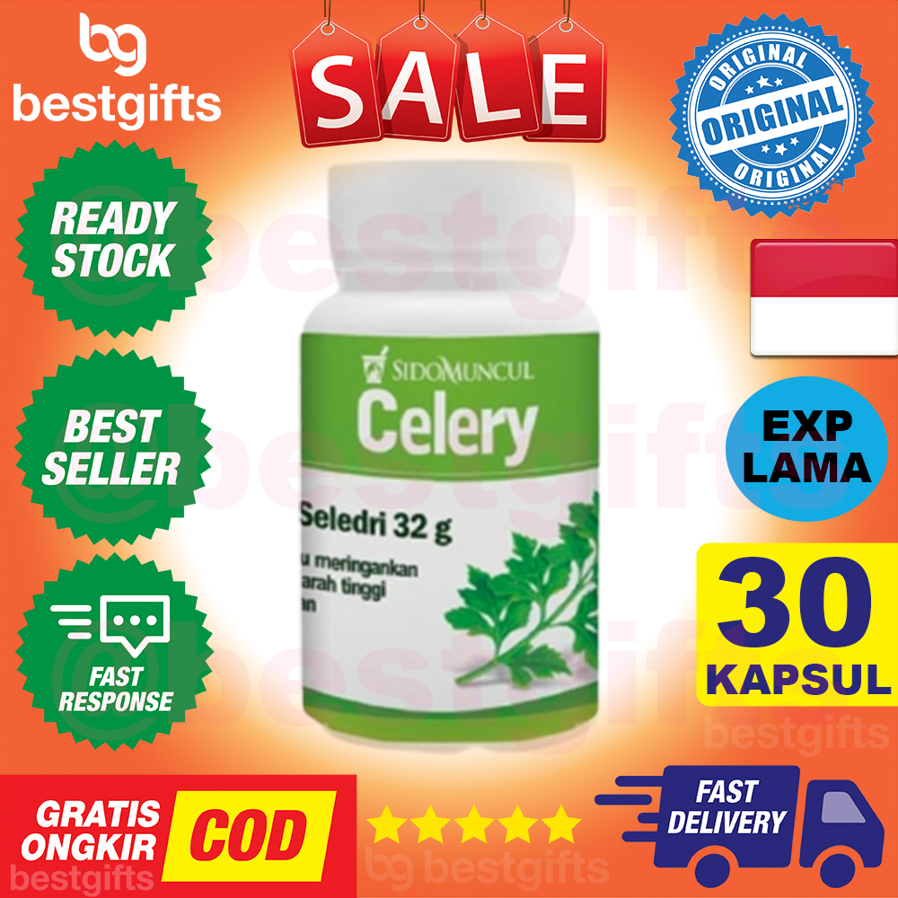 SIDOMUNCUL SIDO MUNCUL CELERY 300MG OBAT DARAH TINGGI HIPERTENSI 30 KAPSUL