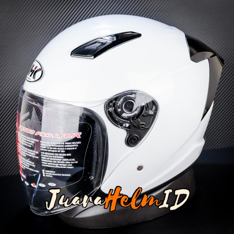 NHK HELM R1 ELITE SOLID / WHITE GLOSSY / SINGLE VISOR