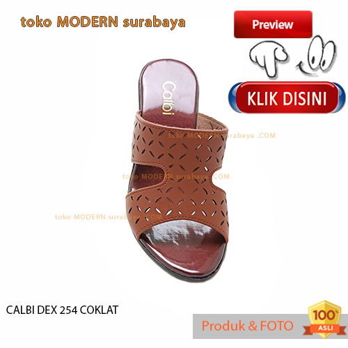 Sandal wanita casual sandal slide wedges tinggi CALBI DEX 254