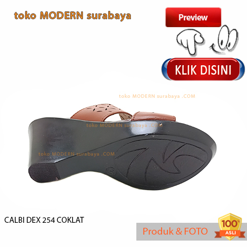 Sandal wanita casual sandal slide wedges tinggi CALBI DEX 254