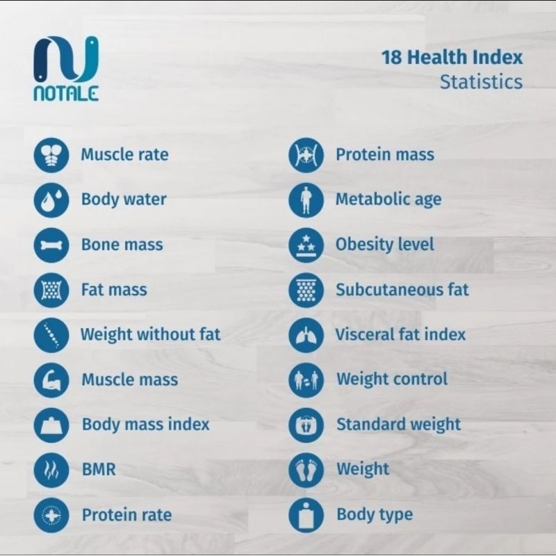 Notale Timbangan Badan Digital Smart Weight Scale with APPS Wireless Timbangan Digital Badan