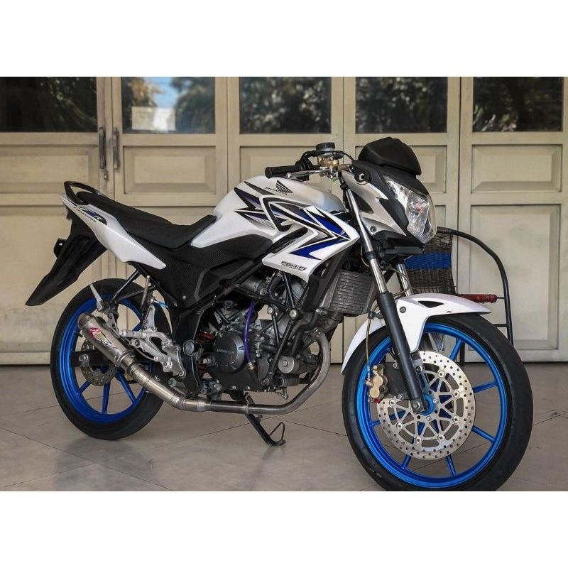 STRIPING STANDAR ORI CB 150R OLD 2013 LIS STICKER DECAL ORI BERKUITAS CB150R lama 2013 putih biru