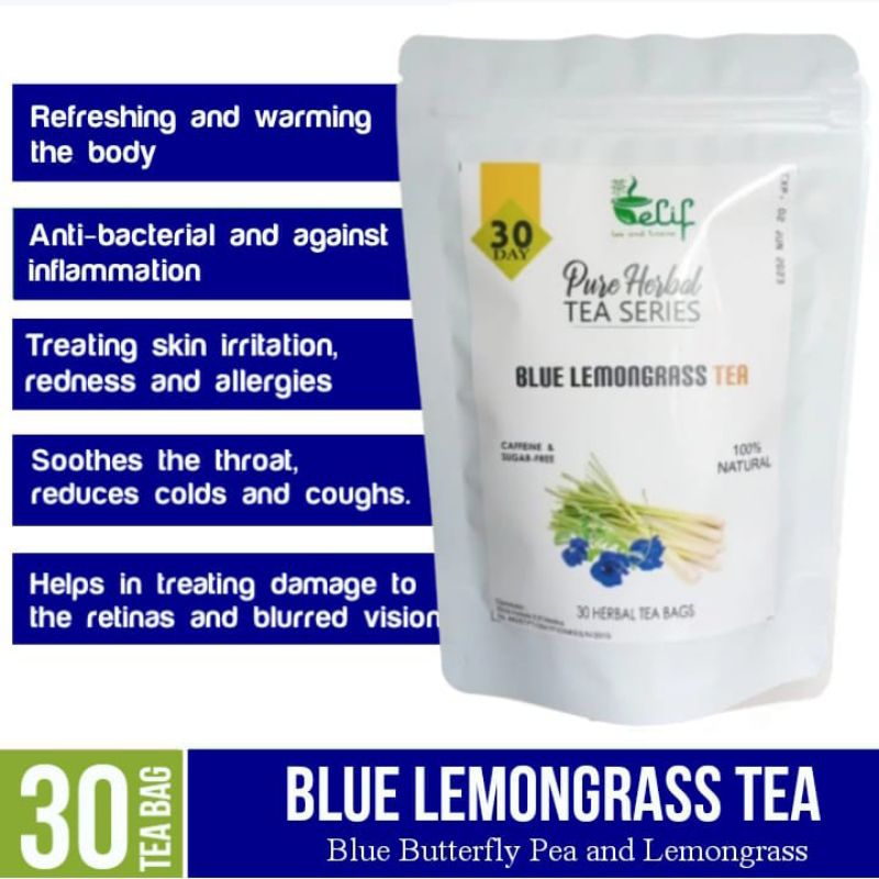 

ELIF TEA Blue Lemongrass Tea : Teh Bunga Telang Plus Serai (30 Tea Bag)