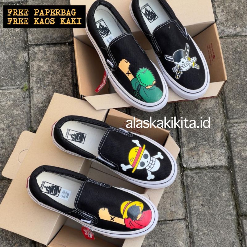 Sepatu V4NSS Slip On One Piece - Sepatu Sneakers Pria Wanita Premium