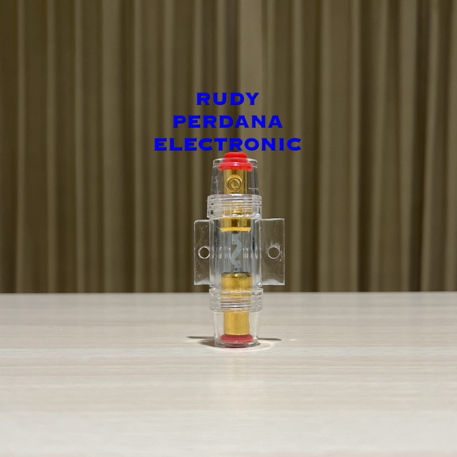 FUSE TUBE HOLDER TEMPAT SEKRING TABUNG BESAR AUDIO MOBIL 60 A AMPERE