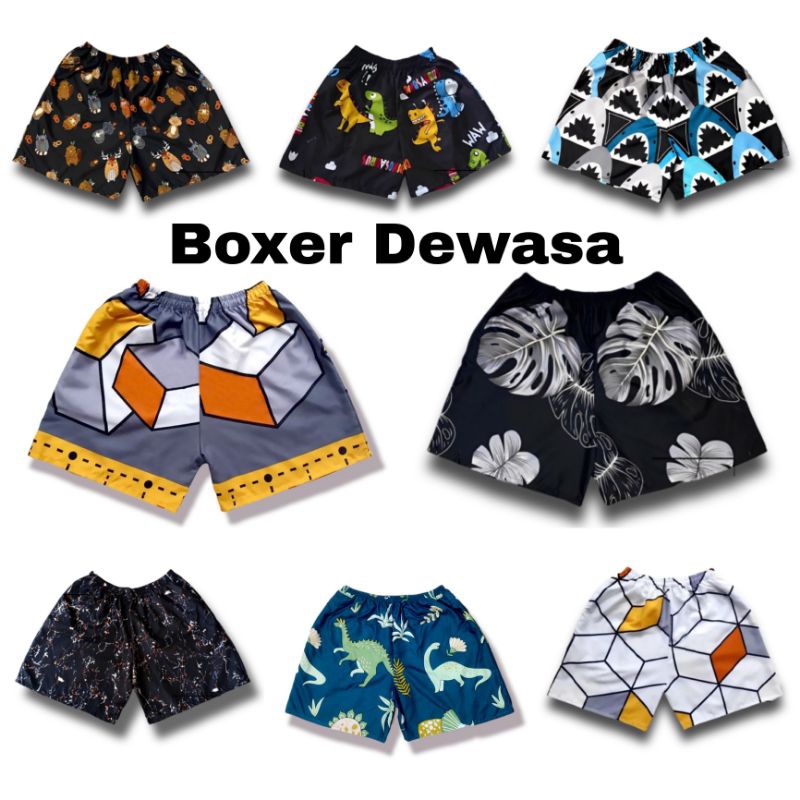 5 PCS BOXER PRIA WANITA/BOXER MOTIF/CELANA PENDEK BOXER/BOXER MURAH/BOXER GROSIR