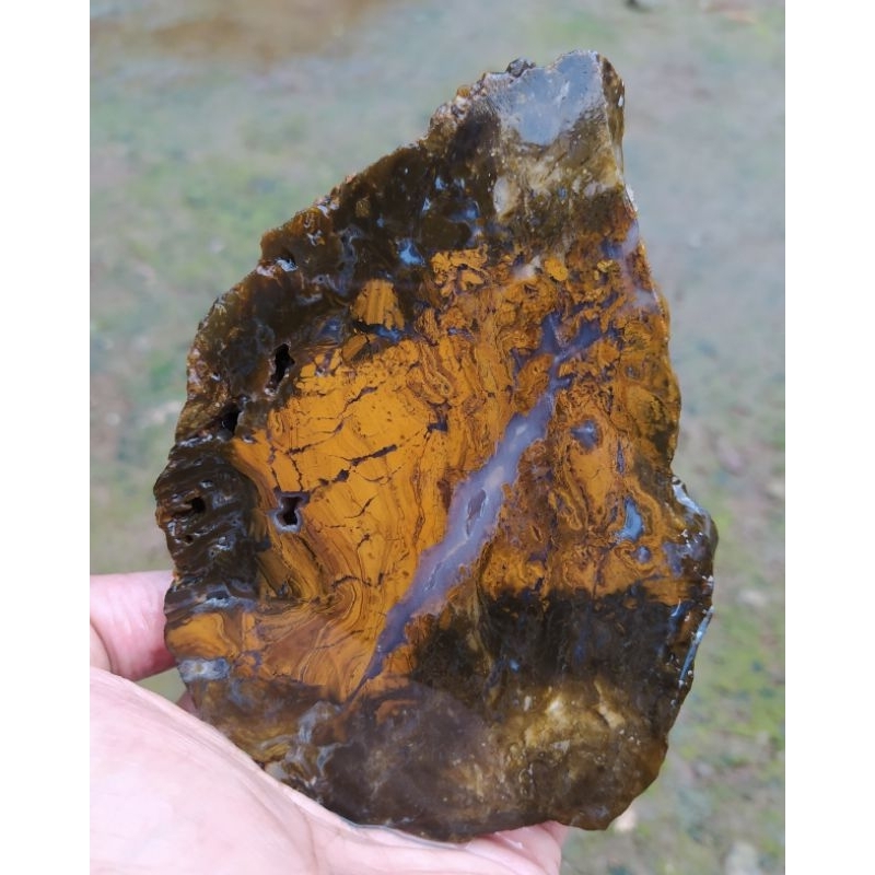 batu akik bahan lempengan pancawarna batu garut motif clasik cristal