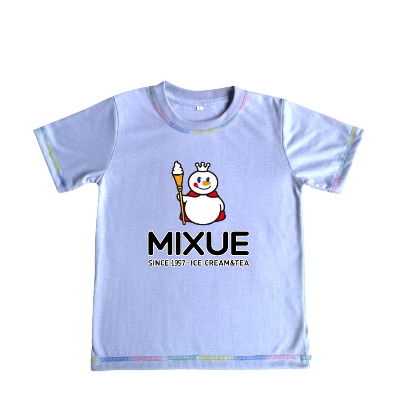 baju kaos mixue laki-laki dan perempuan 3-10 tahun