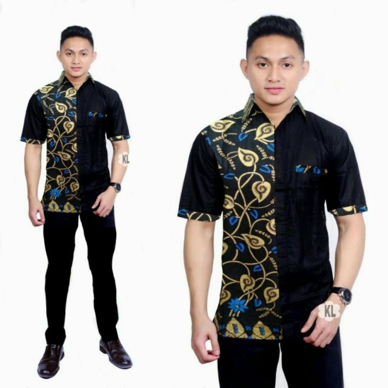 HEM BATIK PRIA LENGAN PENDEK KEMEJA PRIA