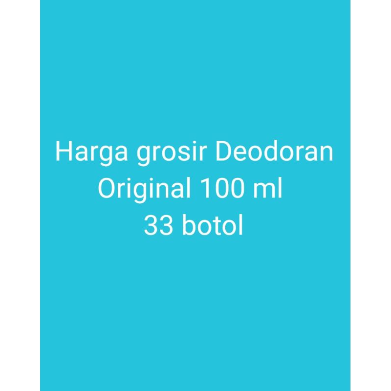 Harga Grosir  33  Botol Deodoran Original