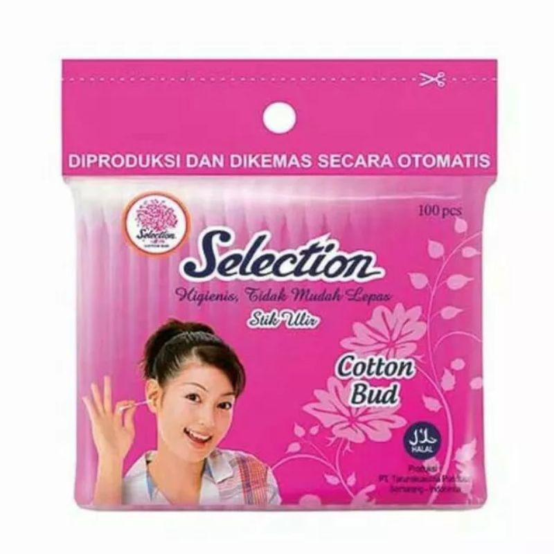 Selection Cotton Bud Korek Kuping Kapas isi 100pcs Reguler Dewasa / Baby Anak Kecil
