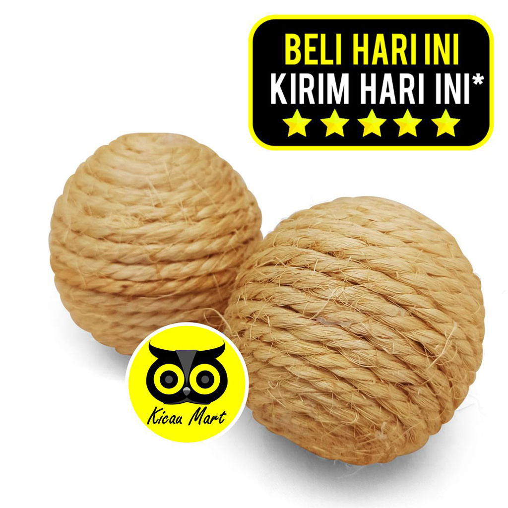 Mainan Kucing Kitten Anabul Bola Cakar Cakaran Goni Rajut Rajutan Grinding Cat Toys Mainan Garukan Hewan