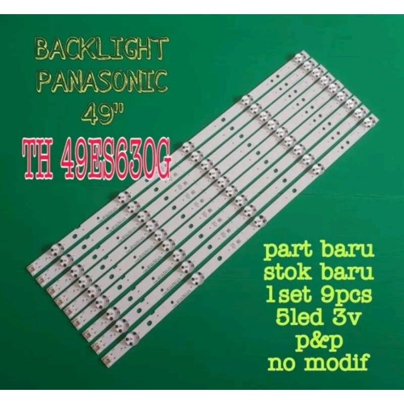 LAMPU LED BL BACKLIGHT TV PANASONIC TH-49ES630G 49ES630G