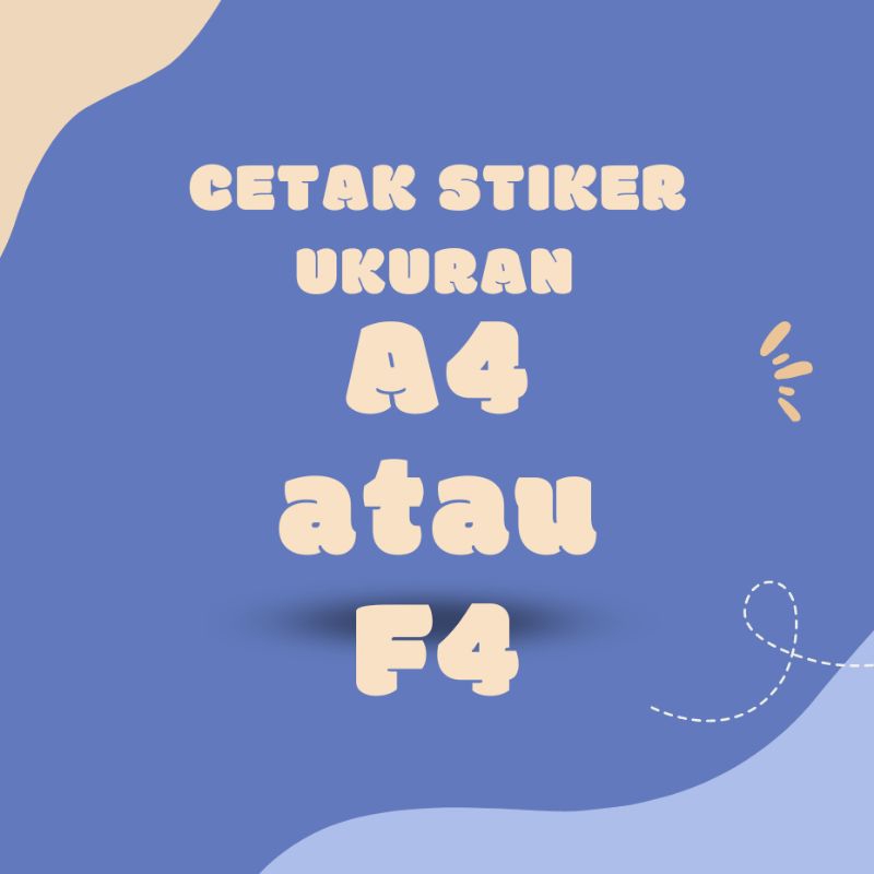 

Cetak Stiker Chromo Ukuran a4 atau F4
