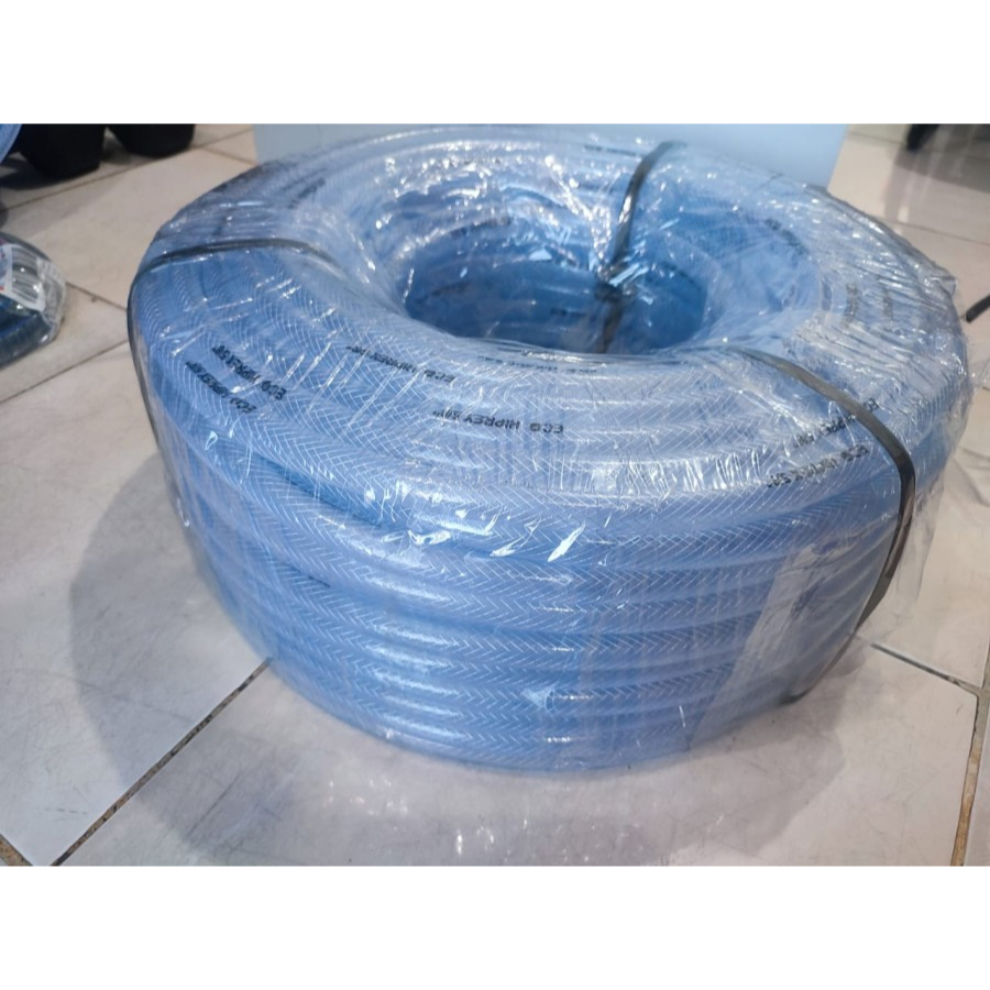 Selang Air Serat Benang/ Selang Air Taman Elastis 5/8 Inch Transparan/Bening Per Meter