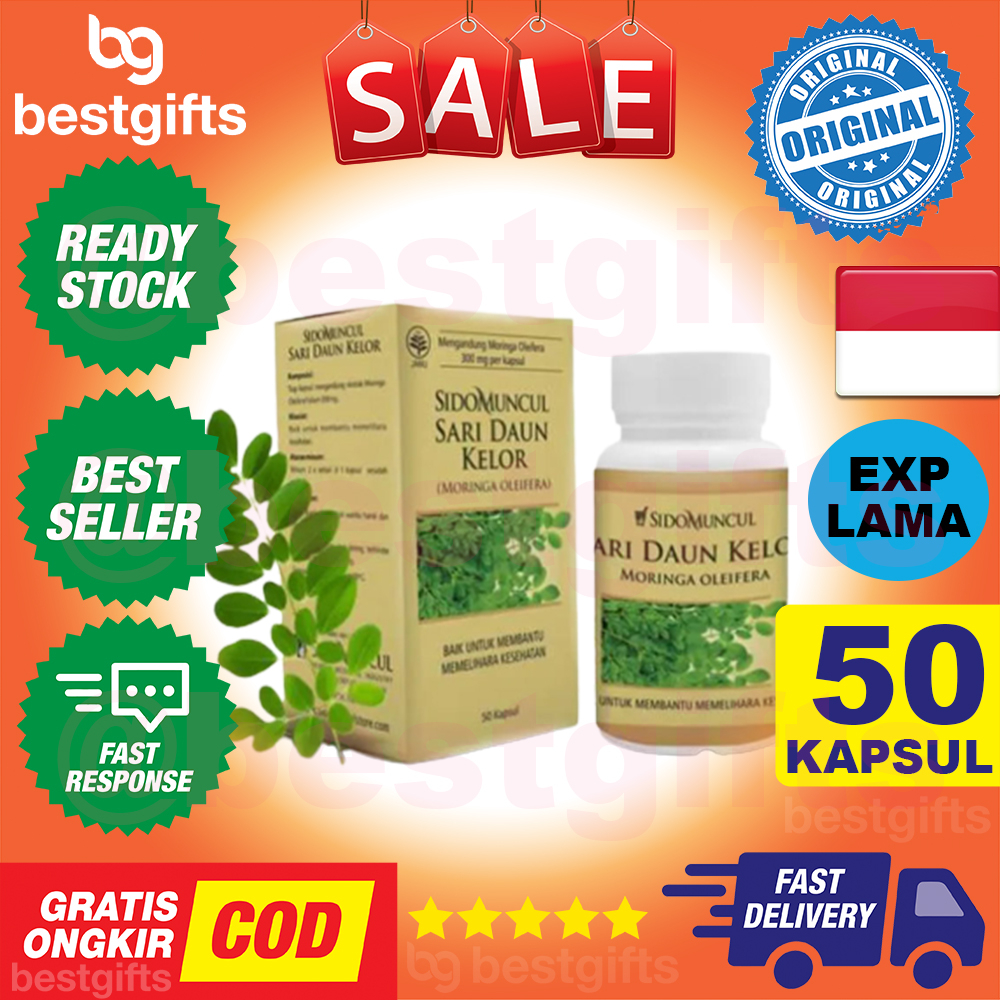 SIDOMUNCUL SIDO MUNCUL SARI DAUN KELOR ANTIOKSIDAN MEMELIHARA KESEHATAN TUBUH 50 KAPSUL