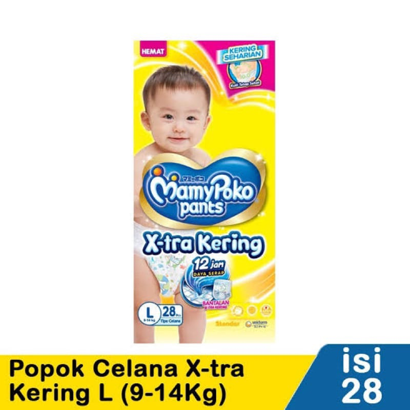 Mamypoko Pants 12 Jam Xtra Kering S38 M32 L28 XL26 XXL24